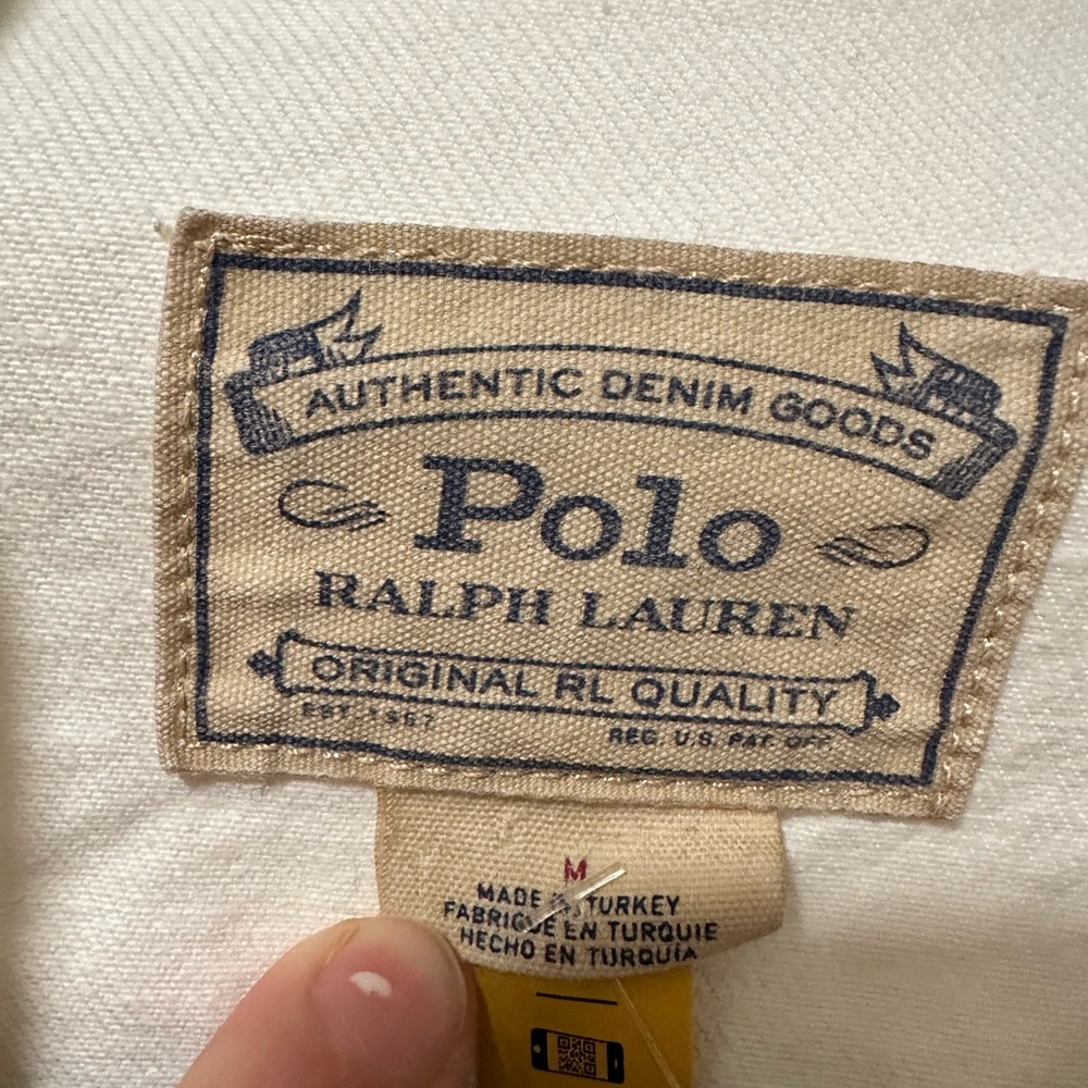 Polo by Ralph Lauren White Denim Trucker Jacket - Picture 2 of 4
